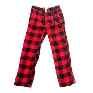 American Eagle Pajama Pants Mens Small Red Black Buffalo Plaid Flannel Lounge